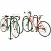 Global Industrial Wave Bike Rack, Green, Flange Mount, 7-Bike Capacity 652778MGN
